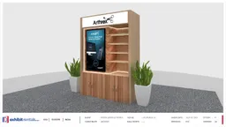 2x5 Inline booth design by Exhibit-Rentals